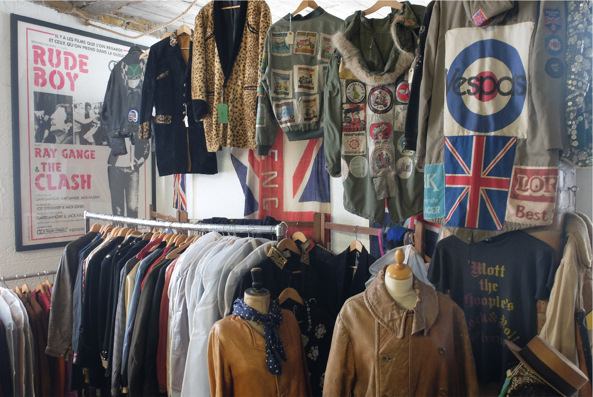 Vintage mod gear hanging up in the Breuer & Dawson Archive