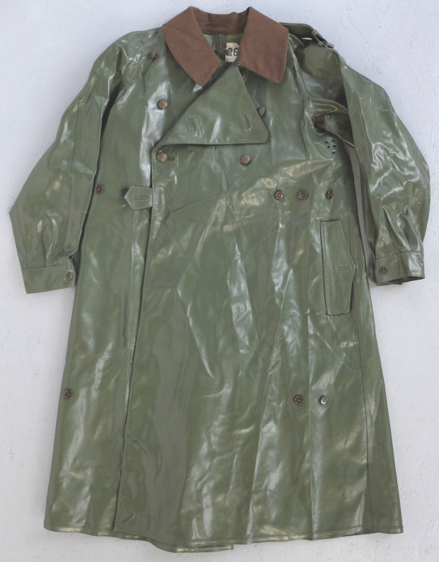 1950s French Army Rubber Dispatch Coat (02325)