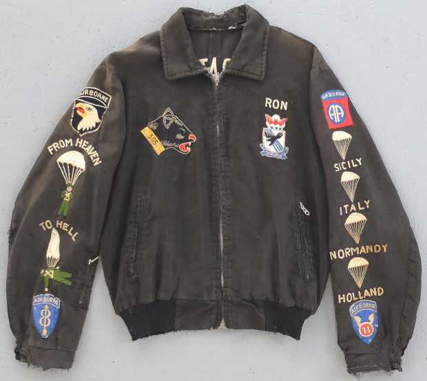 WW2 US Paratrooper Storied Badged Tour Of Duty Jacket (02331)